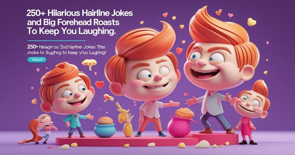 250+ Hilarious Hairline Jokes and Big Forehead Roasts to Keep You Laughing