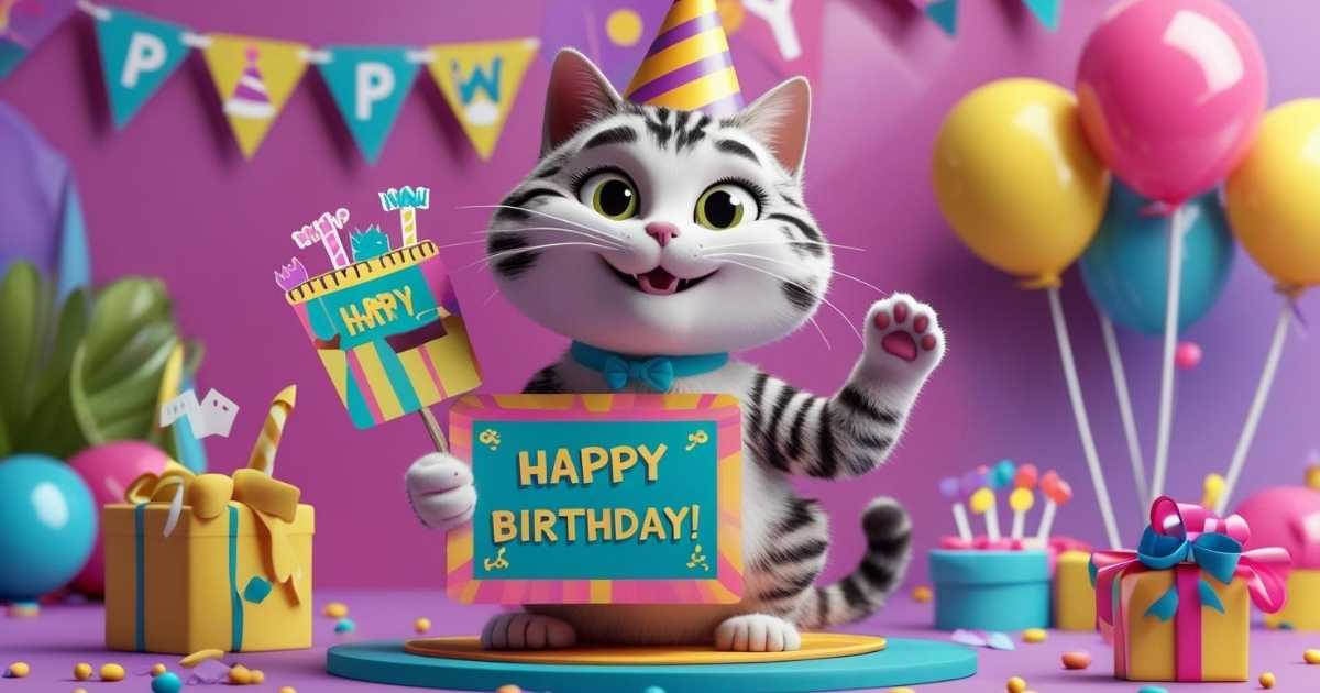 Cat Birthday Joke Puns for Party Invites