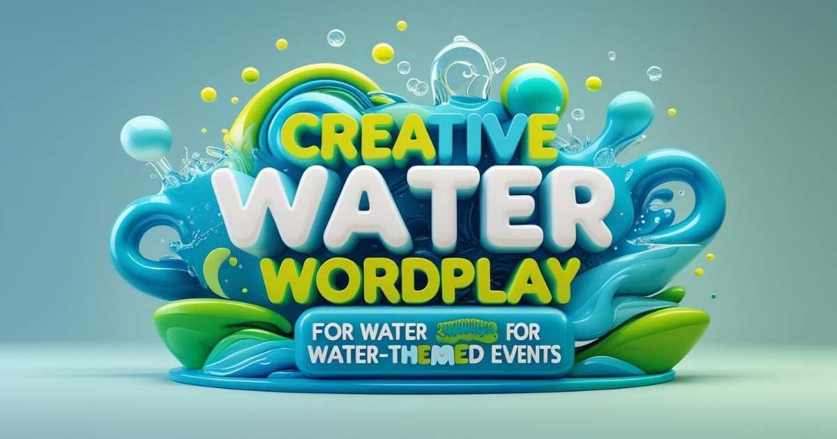 Creative Water Wordplay for Water-Themed Events