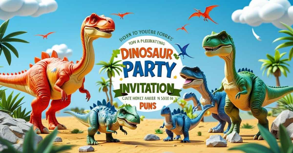 Dinosaur Joke Puns for Party Invites