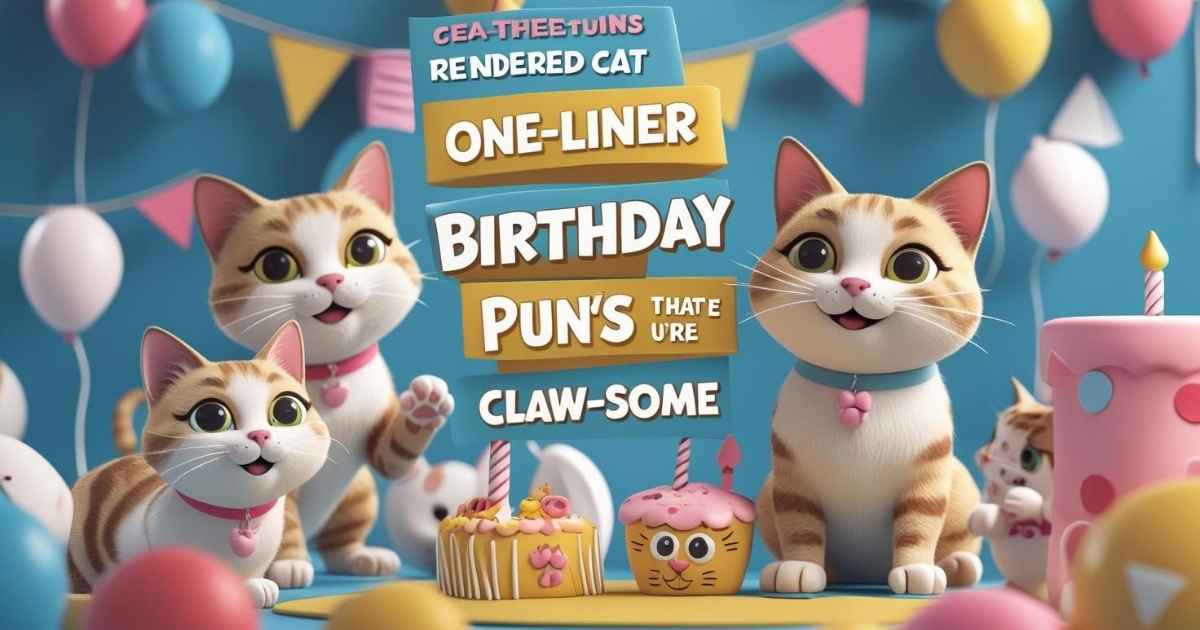 One-Liner Cat Birthday Puns That’re Claw-some Fun